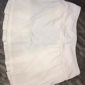 White tennis skirt